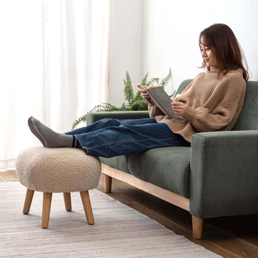 スツール おしゃれ ブークレ生地 北欧 木脚 天然木 オットマン 楕円 ジャパンディ 椅子 チェア チェアー 玄関 リビング 高さ38cm アジャスター付き ガタつき調整 |  | 15