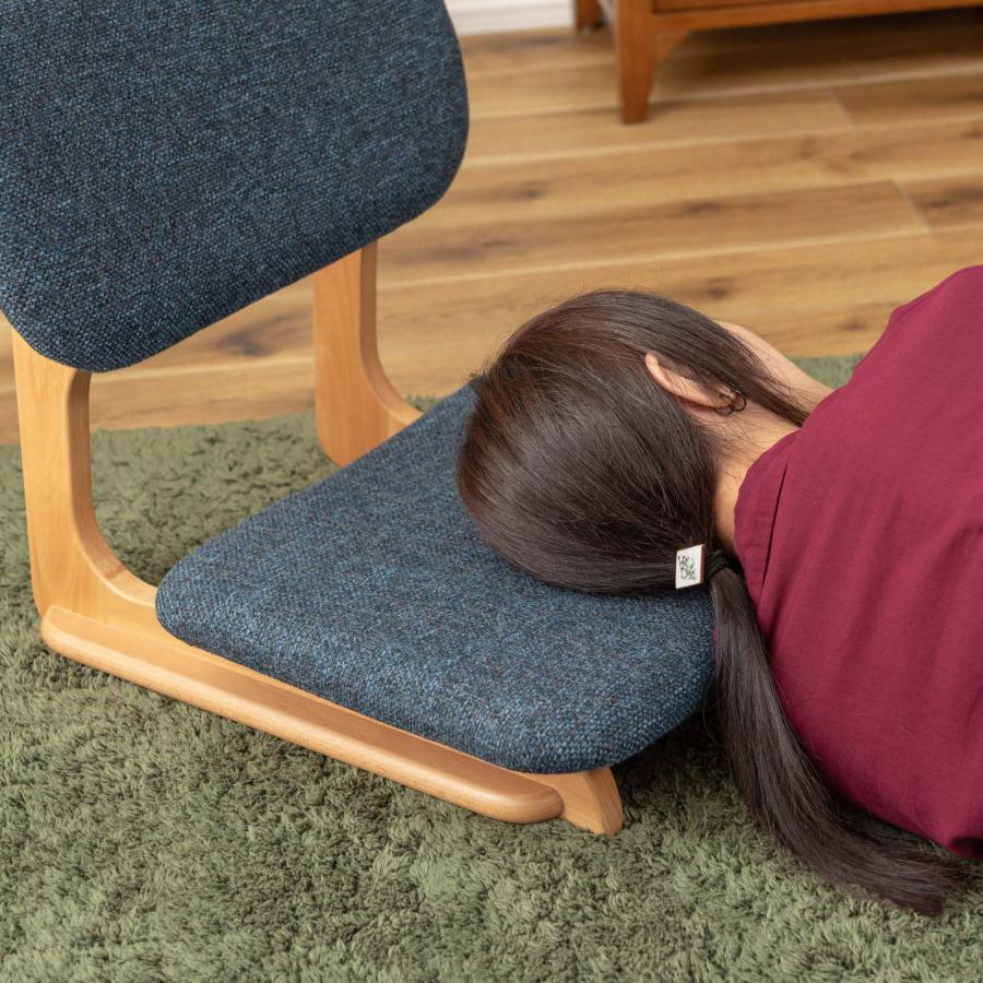 座椅子 おしゃれ フロアチェア ゆったり 天然木 木製 和室 洋室 すり脚 あぐら こたつ ローテーブル センターテーブル モダン 低座イス 1人掛 ファブリック |  | 15