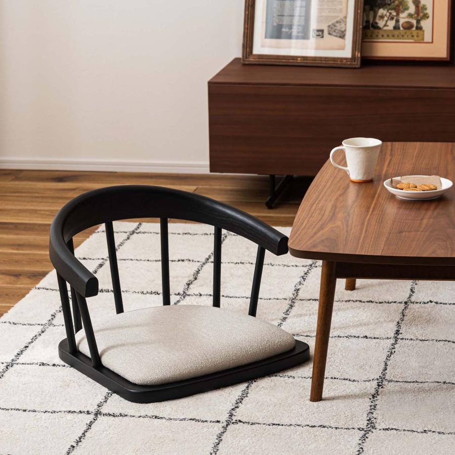 座椅子 フロアチェアー 木製 天然木 エルム材 一人用 こたつ 座卓 リビング 畳 フローリング ゆったり おしゃれ 和風 洋風 和室 洋室 和モダン 座面裏フェルト付 |  | 15