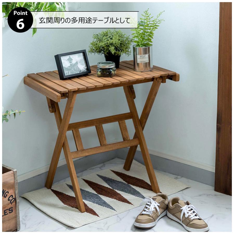 ロールトップ テーブル 折りたたみ 簡単組立 工具不要 専用収納バッグ付 天然木 木製 アカシア アウトドア キャンプ 屋内 幅70 奥行40 高さ64 持ち運び 作業台 |  | 11