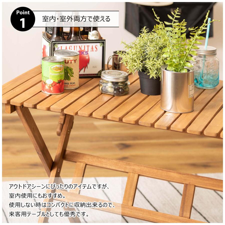 ロールトップ テーブル 折りたたみ 簡単組立 工具不要 専用収納バッグ付 天然木 木製 アカシア アウトドア キャンプ 屋内 幅100 奥行60 高さ64 持ち運び 作業台 |  | 06