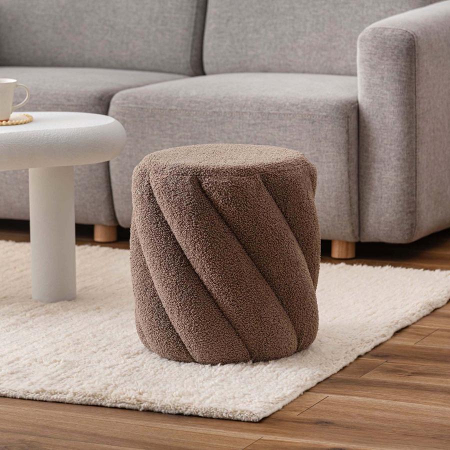 スツール おしゃれ チェア 椅子 ブークレ調 北欧 モダン カフェ オットマン 丸 円形 ツイスト リビング ダイニング 玄関 ドレッサー 軽量 寝室 腰掛け チェアー |  | 15