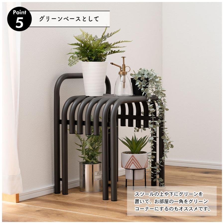 スツール 腰掛け チェア 座面高42cm スチール 粉体塗装 防錆性 丈夫 サイドテーブル 玄関スツール 花台 ディスプレイ ナイトテーブル モダン |  | 09