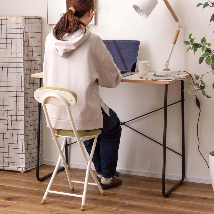 チェア 折りたたみ フォールディング 腰掛け 椅子 イス 円形 軽量 ベロア調生地 クッション 座面 厚み 座面高49cm 座径30cm 来客 ダイニング 作業 キッチン |  | 18