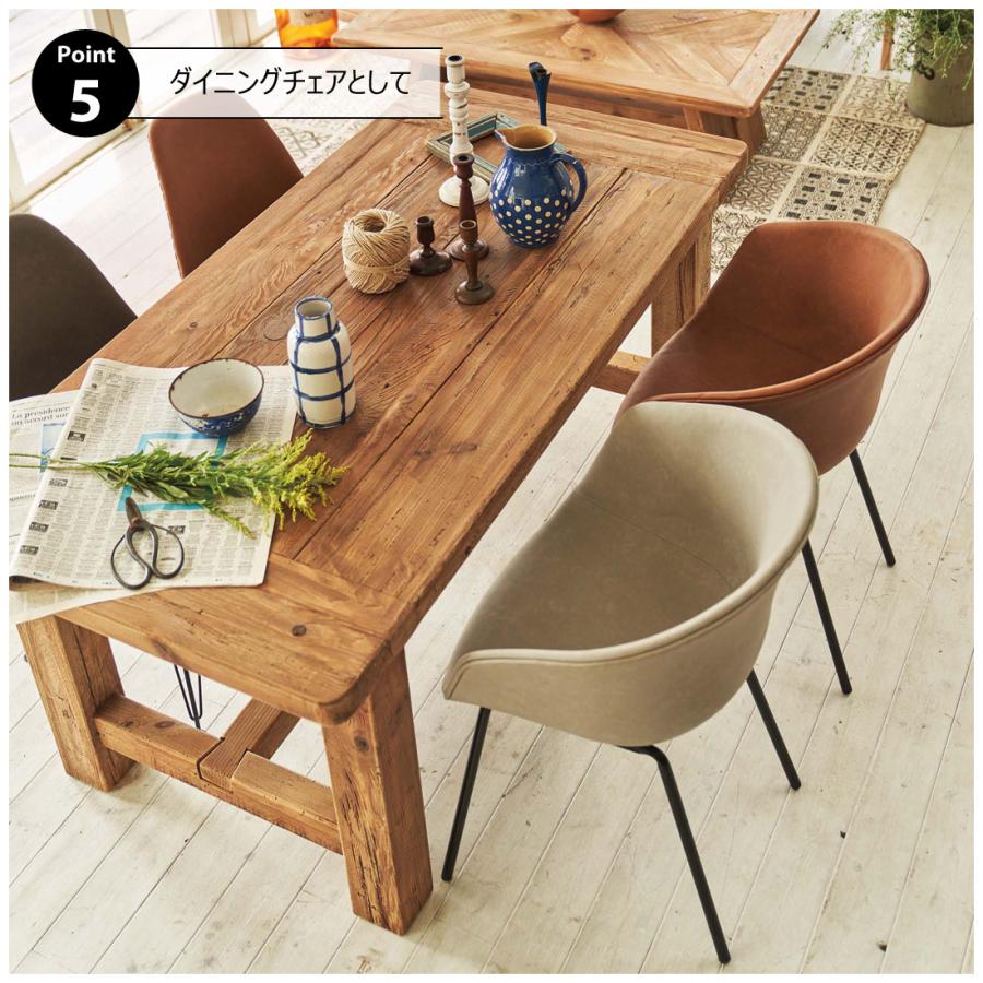 アームチェア 肘掛け チェア 椅子 イス 本革調 ソフトレザー スチール アームシェル ヴィンテージ カフェ ミッドセンチュリー ダイニング パーソナル デスク |  | 10