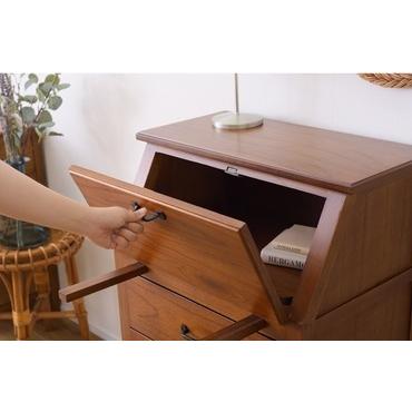 ティンバー ライティングチェスト 洋箪笥 書き物机 デスク