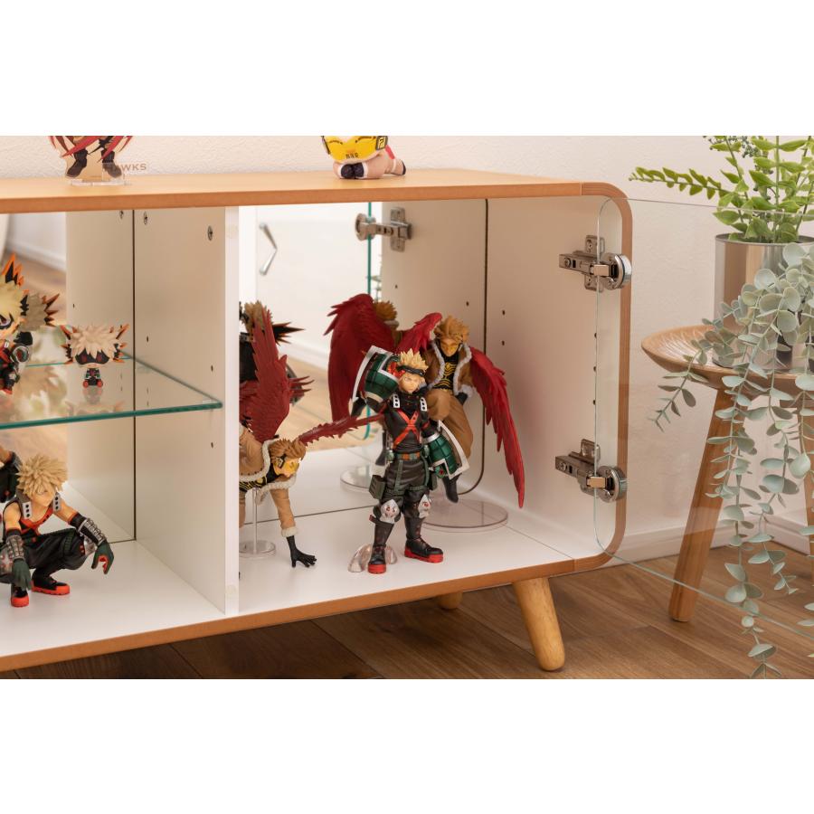 コレクションシェルフ ラック 棚 収納 ミラー 鏡 フィギュア ガラス 3