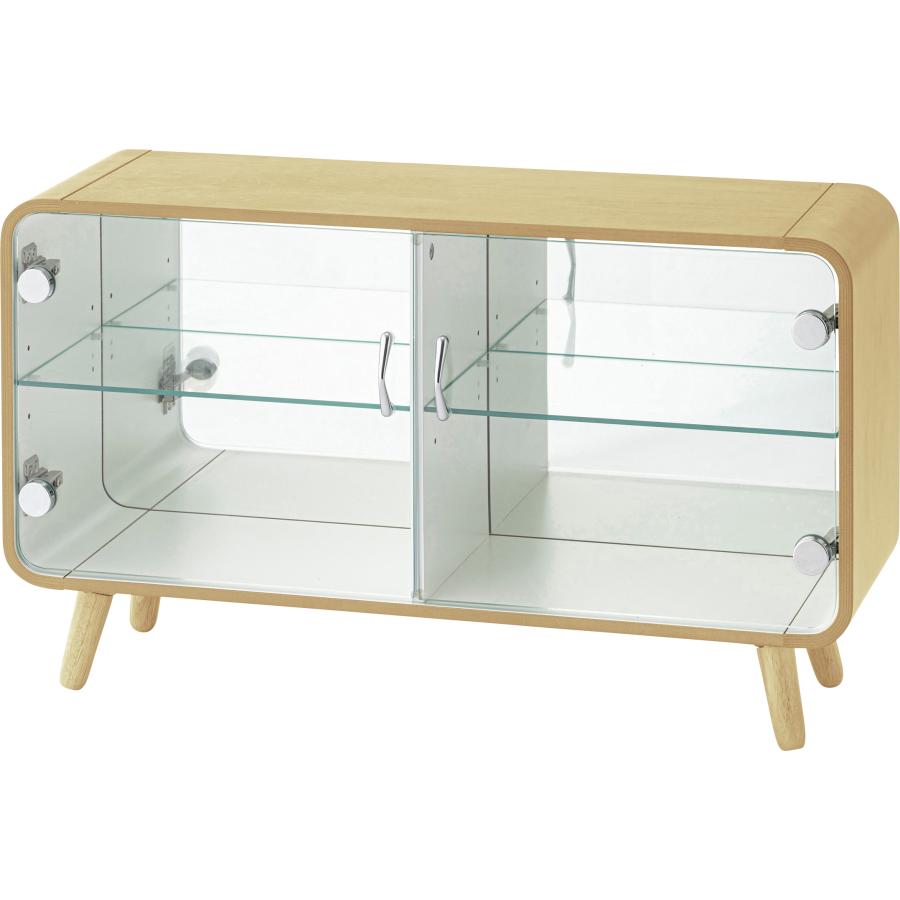 コレクションシェルフ ラック 棚 収納 ミラー 鏡 フィギュア ガラス 3段階高さ調節 5mm強化ガラス ロータイプ 木製 グッズ オタク 推し活 TV |  | 02