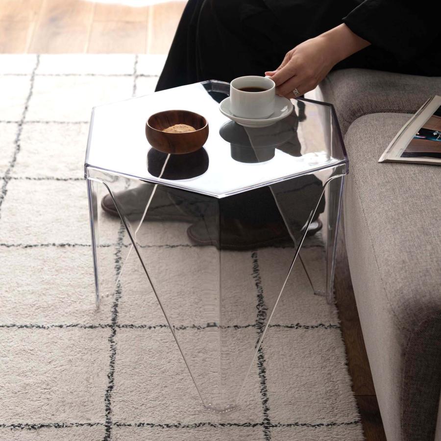 サイドテーブル おしゃれ ポリカーボネート 透明感 クリアー ソファサイド ベッドサイド ナイトテーブル コーヒーテーブル モダン ミッドセンチュリー カフェ |  | 14