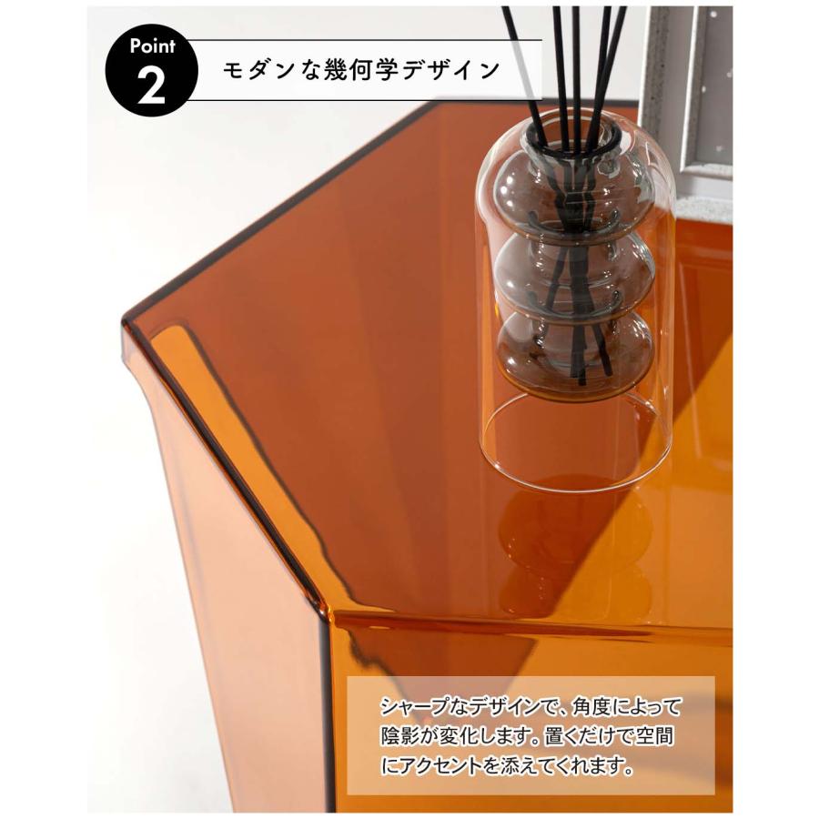 サイドテーブル おしゃれ ポリカーボネート 透明感 クリアー ソファサイド ベッドサイド ナイトテーブル コーヒーテーブル モダン ミッドセンチュリー カフェ |  | 06