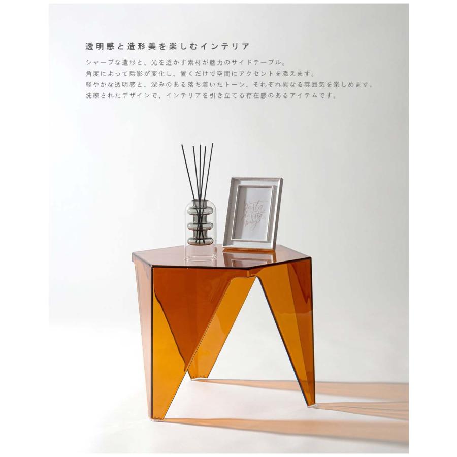 サイドテーブル おしゃれ ポリカーボネート 透明感 クリアー ソファサイド ベッドサイド ナイトテーブル コーヒーテーブル モダン ミッドセンチュリー カフェ |  | 04