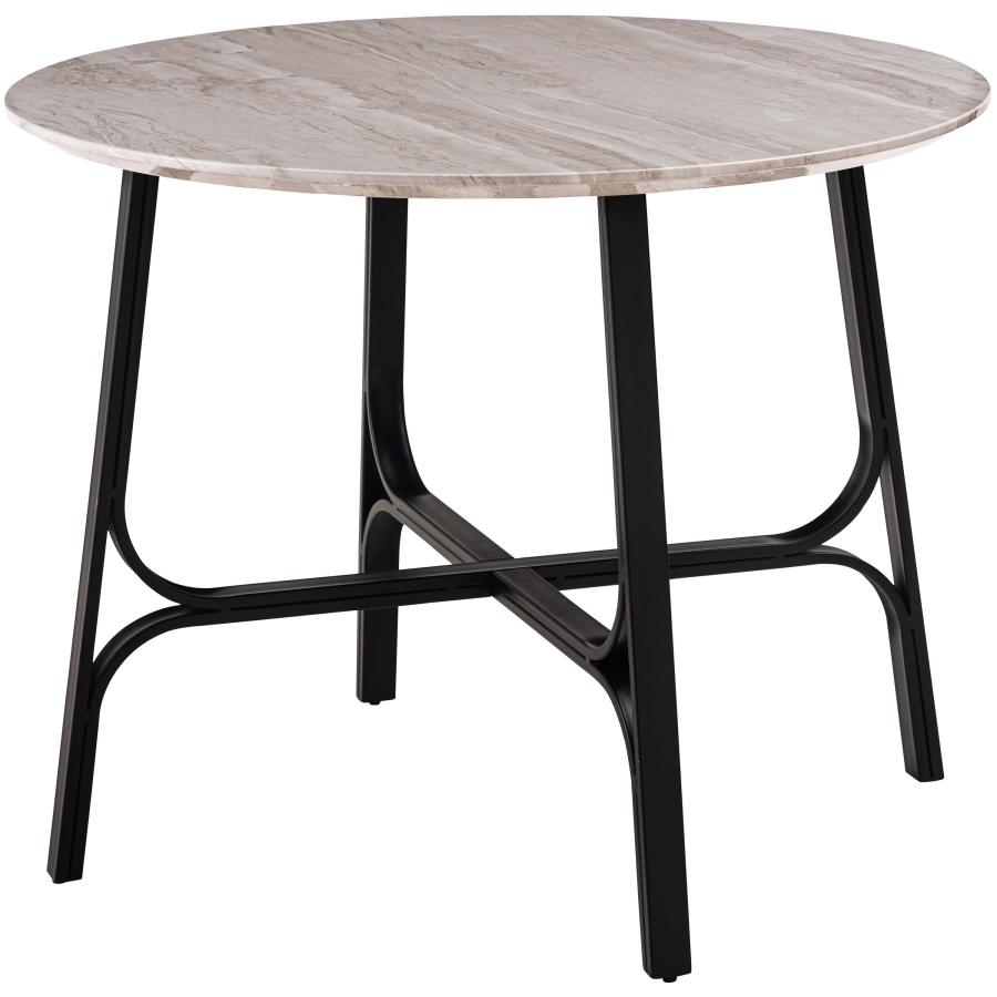 ラウンドテーブル 直径90cm 高さ72cm ダイニングテーブル 石目調 丸 ラウンド 円形 円卓 北欧 モダン カフェ風 おしゃれ スチール脚 2人用 4人用 |  | 02