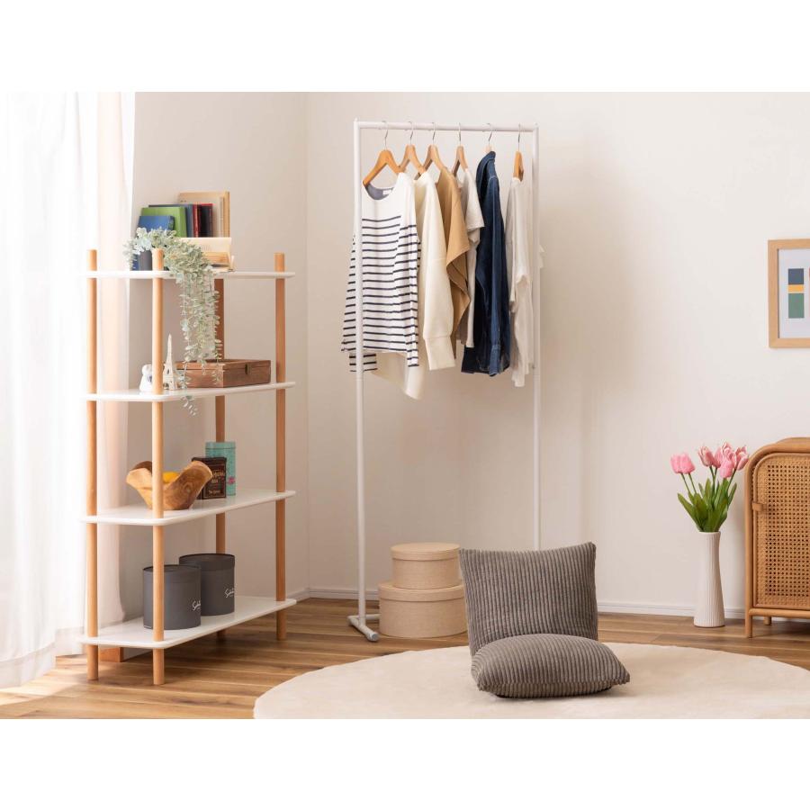 ラック 4段 シェルフ オープンシェルフ 天然木ビーチ 木製 簡単組立 工具不要 北欧 リビング ダイニング キッチン 書斎 寝室 クローゼット 玄関 薄型 収納 |  | 09