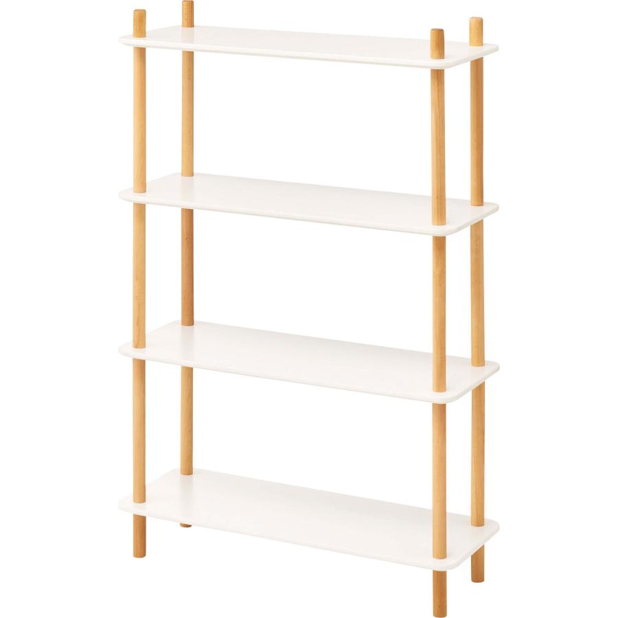 ラック 5段 シェルフ オープンシェルフ 天然木ビーチ 木製 簡単組立 工具不要 北欧 リビング ダイニング キッチン 書斎 寝室 クローゼット 玄関 薄型 収納 |  | 01