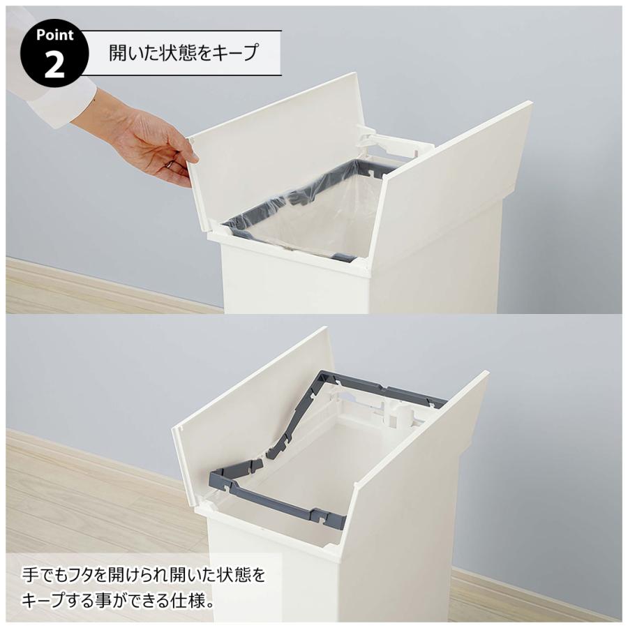 ゴミ箱 ダストボックス 45L ペダル式 キャスター付き ツイン 両開き 観音開き ごみ箱 フタ付き 袋止め付き 抗菌 防汚 キッチン リビング カウンター下 棚下 |  | 08