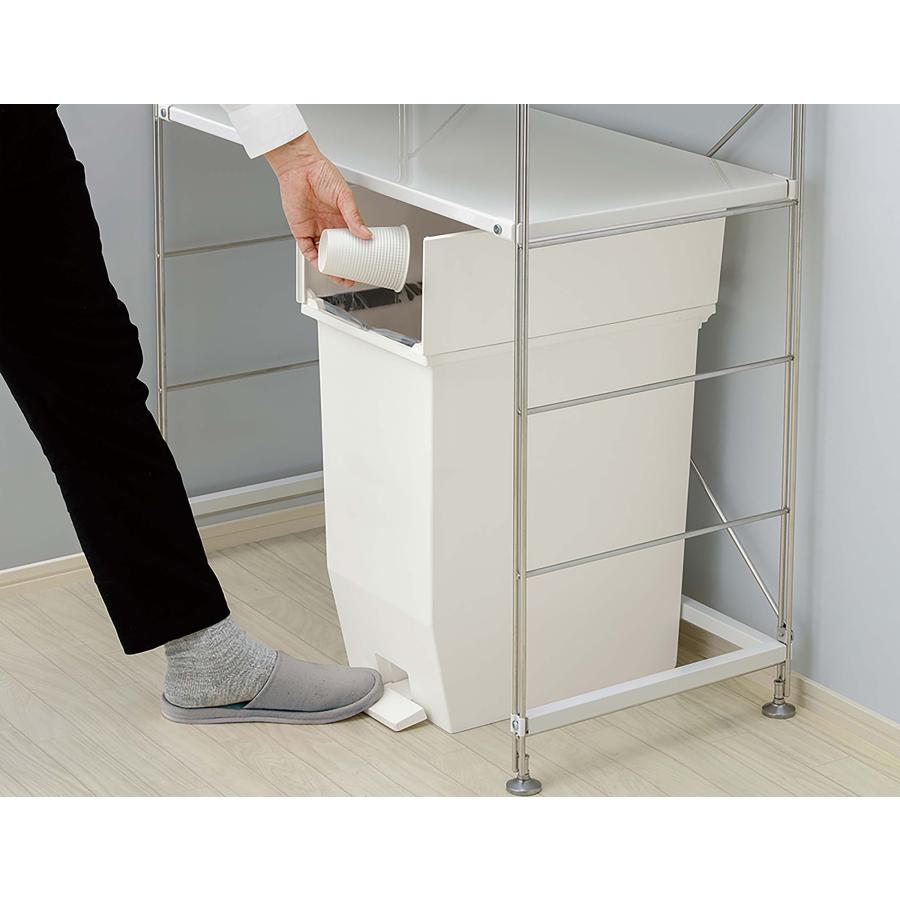 ゴミ箱 ダストボックス 45L ペダル式 キャスター付き ツイン 両開き 観音開き ごみ箱 フタ付き 袋止め付き 抗菌 防汚 キッチン リビング カウンター下 棚下 |  | 17