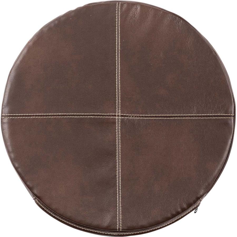 シートクッション クッション レザー ボンデッドレザー 再生本革 直径38cm 円形 ウレタン ヴィンテージ ステッチ チェア 椅子 スツール ベンチ 床 座布団 |  | 01