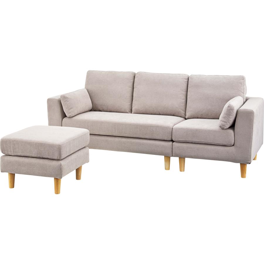 ソファー カウチソファー 3人掛け カバーリング カウチ オットマン おしゃれ L字 北欧 ロータイプ ミニクッション付き 天然木脚 ポケットコイル ファブリック |  | 01