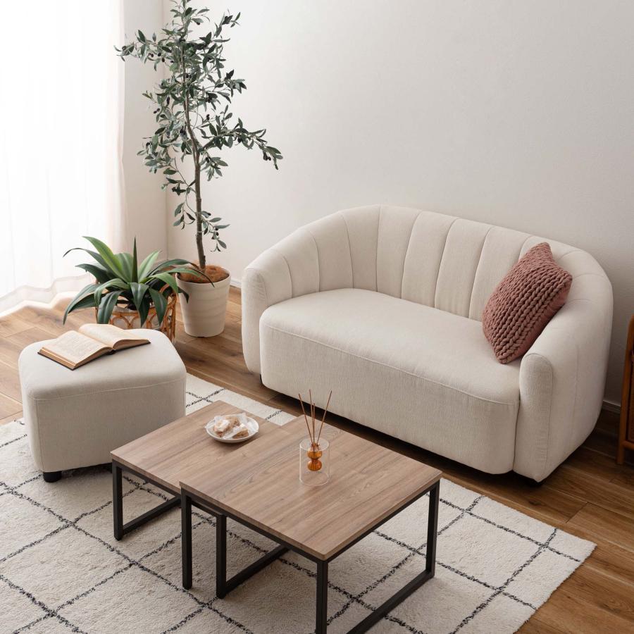 ソファー ソファ 2人掛け オットマン付き 肘掛け カウチソファ カウチタイプ スツール L字型 おしゃれ 北欧 ゆったり コンパクト ソファセット 背面ステッチ |  | 17