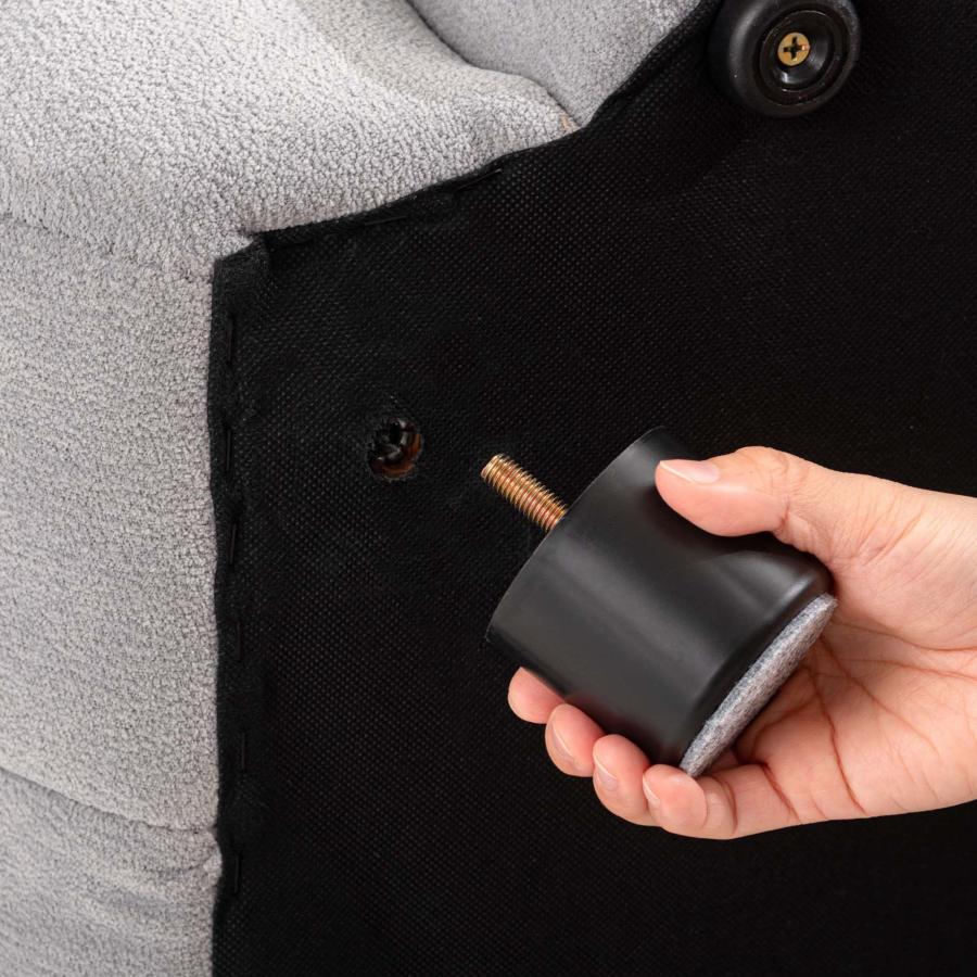 ソファー ソファ 2人掛け オットマン付き 肘掛け カウチソファ カウチタイプ スツール L字型 おしゃれ 北欧 ゆったり コンパクト ソファセット 背面ステッチ |  | 18