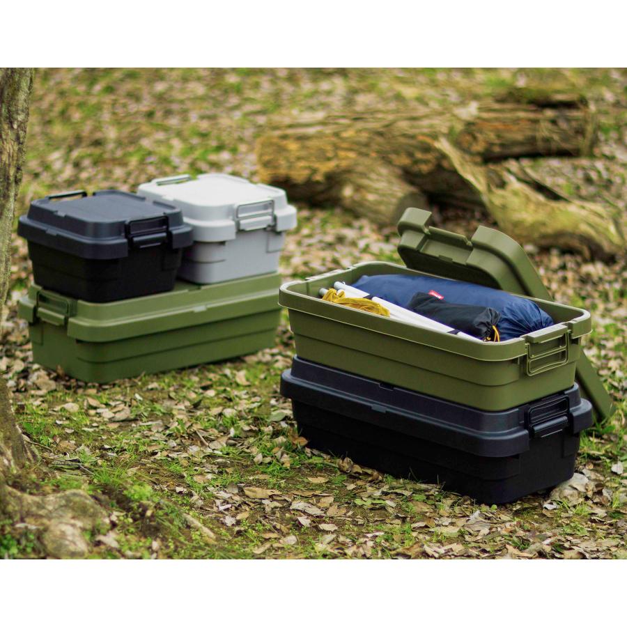 トランクカーゴ 40L 座れる 収納ボックス 耐荷重100kg テーブル 収納ケース コンテナボックス 積み重ね 防災収納 取っ手ロック ベルトガイド |  | 12