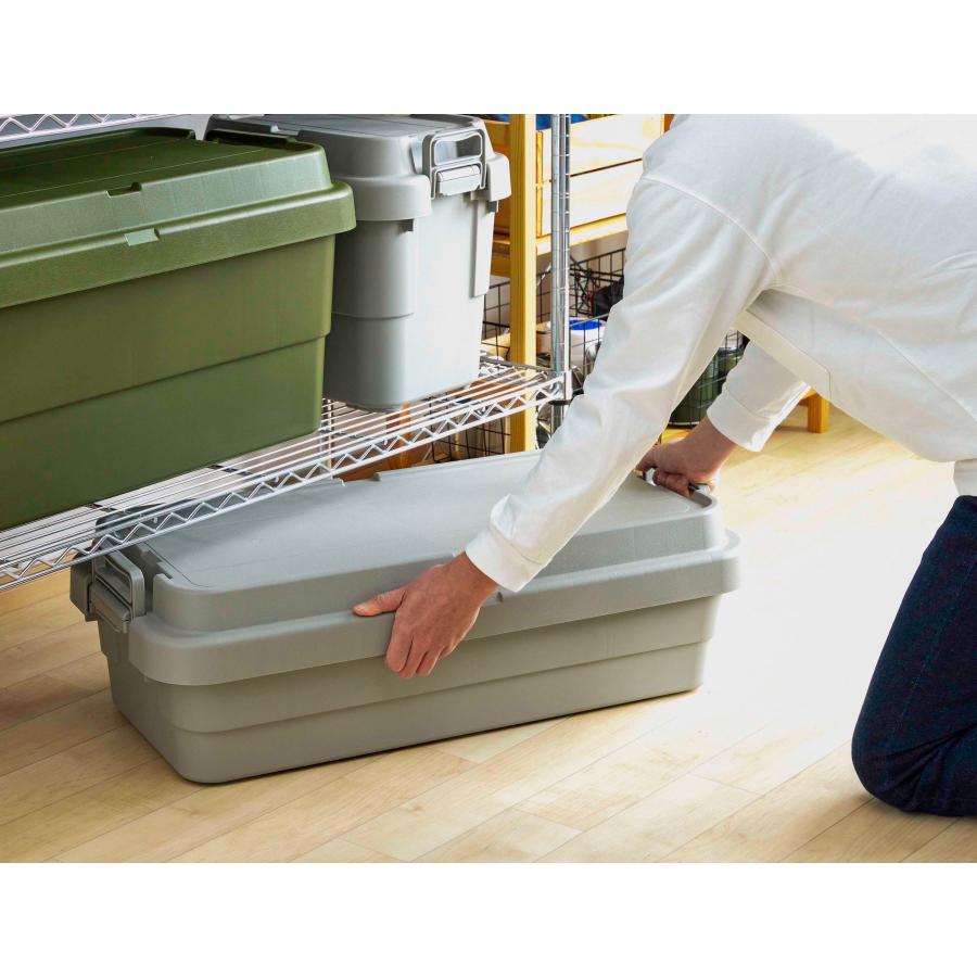トランクカーゴ 40L 座れる 収納ボックス 耐荷重100kg テーブル 収納ケース コンテナボックス 積み重ね 防災収納 取っ手ロック ベルトガイド |  | 15