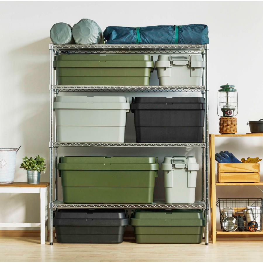 トランクカーゴ 40L 座れる 収納ボックス 耐荷重100kg テーブル 収納ケース コンテナボックス 積み重ね 防災収納 取っ手ロック ベルトガイド |  | 16