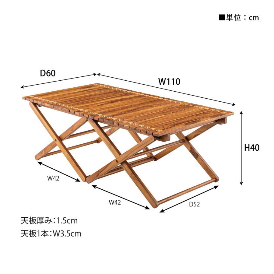 ロールトップテーブル 折りたたみテーブル フォールディング 木製 天然木 チーク 本革 組立式 工具不要 アウトドア キャンプ レジャー BBQ イベント テラス |  | 11