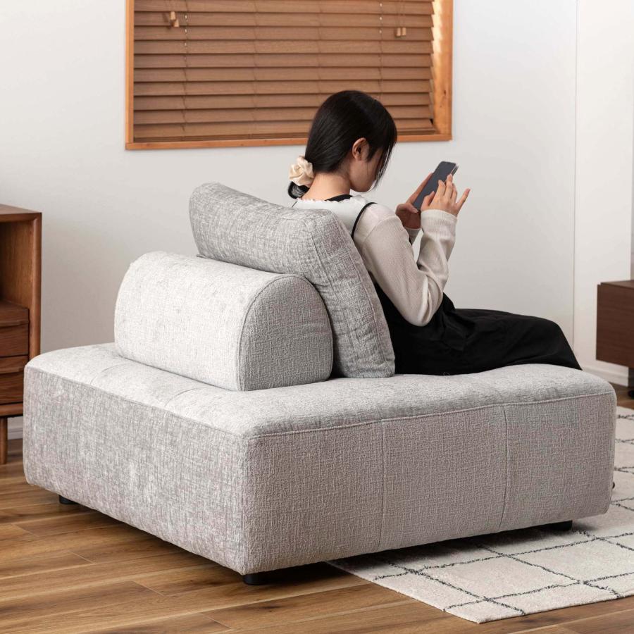 ソファー アイランドソファ アームレス 正方形 幅112cm 北欧 イタリアン おしゃれ 自由レイアウト リビング 背もたれ自由配置 背もたれクッション ワイド座面 |  | 15