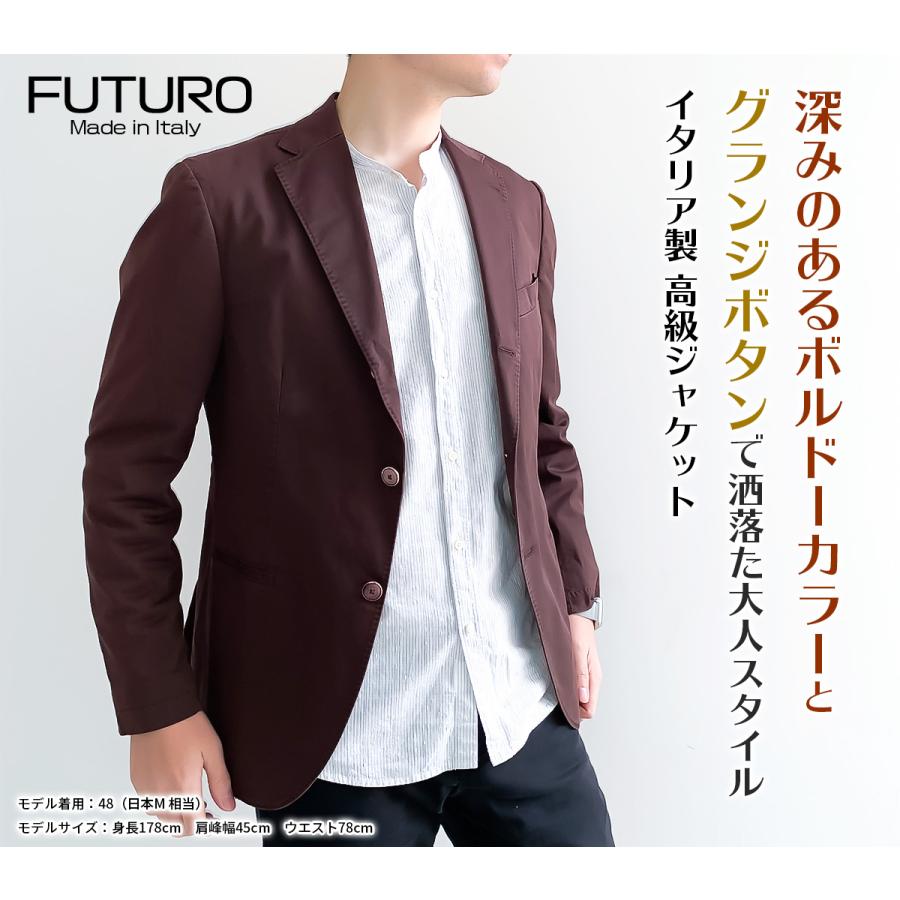Futuro メンズ コットンジャケット ボルドー イタリア製 30代 40代 50代 Jac 0018 3cubic 通販 Yahoo ショッピング