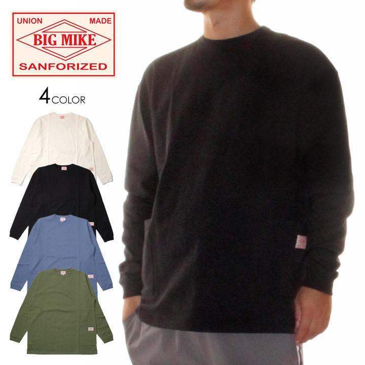 ロンt 長袖 カジュアル 無地 ポケットシャツ メンズ レディース 無地 Big Mike ビッグマイク ユニセックス リンクコーデ W Pocket Smock Ls Tee Bigmike 3direct 通販 Yahoo ショッピング