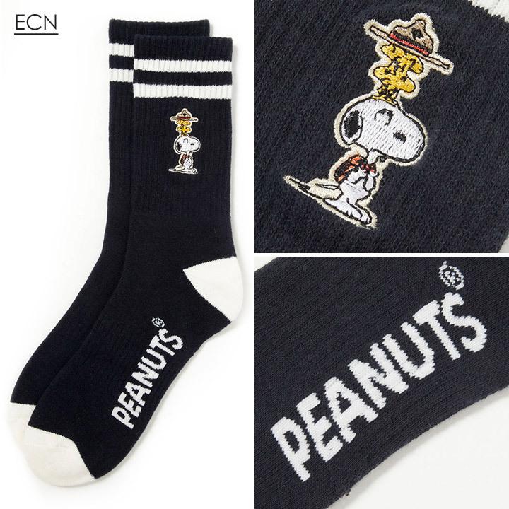 Sale セール 靴下 メンズ ソックス ハイソックス スヌーピー コラボ Peanuts Element Socks 021 El21spbb 3direct 通販 Yahoo ショッピング