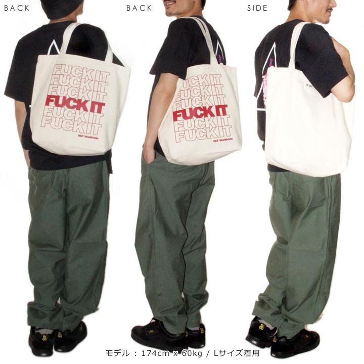 HUF ハフ キャンパストートバック ブランド BAG FUCK IT TOTE BAG M ベージュ 2021年 バック メンズ レディース ストリート スケーター AC80060｜3direct｜07