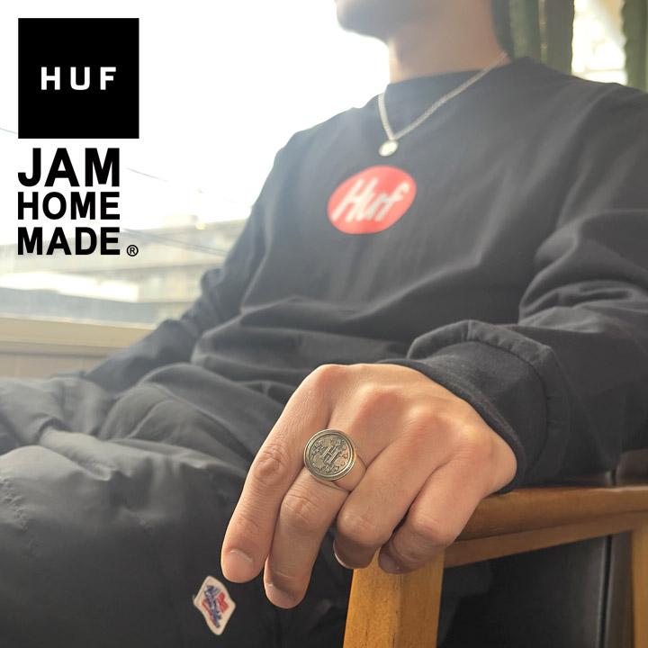 HUF ハフ 指輪 リング シルバー アクセサリー メンズ JAM HOME MADE ストリート ブランド WORLDWIDE CLASSIC H  RING AC80220 hf23hoac80220 3DIRECT 通販 