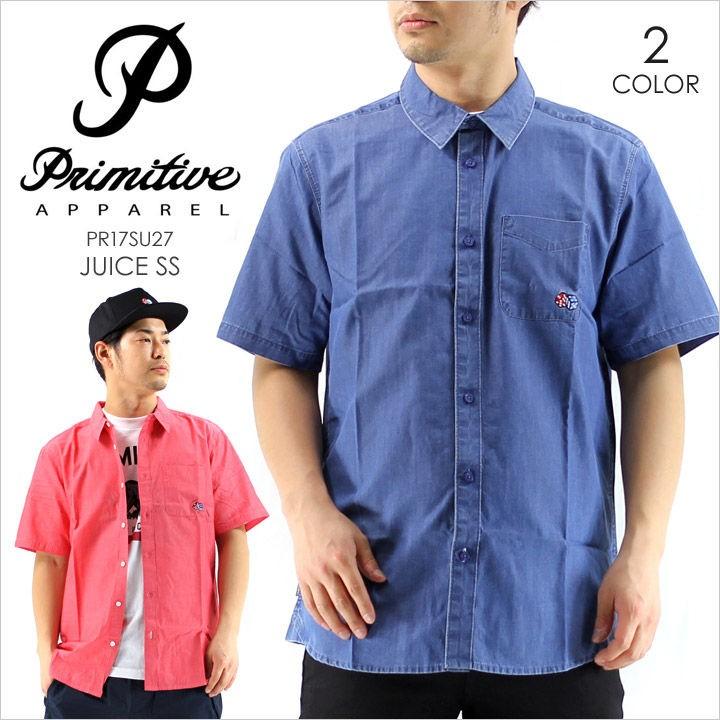 シャツ メンズ Primitive Juice S S Pr17su27 プリミティブ シャツ 半袖シャツ ポケット イラスト ロゴ 刺繍 シンプル ピンク ネイビー ストリート スケート Prmtv17sppr17su27 3direct 通販 Yahoo ショッピング