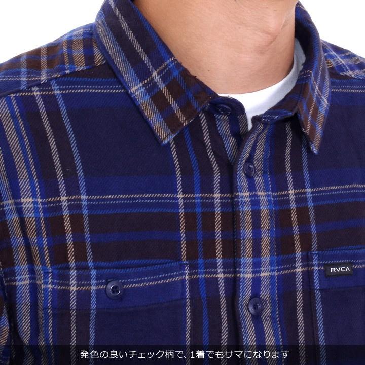 SALE セール RVCA ルーカ メンズ ネルシャツ LUDLOW PLAID FLANNEL AI042101 AI042-101 ネイビー/グレー/ブラウン S/M/L｜3direct｜10