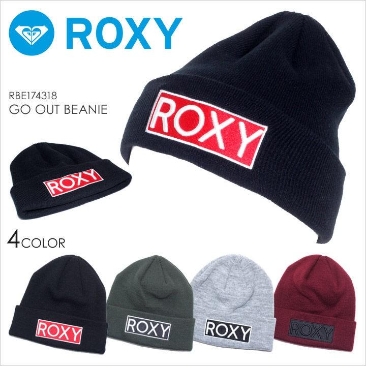 ビーニー レディース ROXY GO OUT BEANIE - RBE174318 ロキシー カフビーニー ニットキャップ ロゴ シンプル ブラック おしゃれ ストリート 女の子 17 2017 秋｜3direct