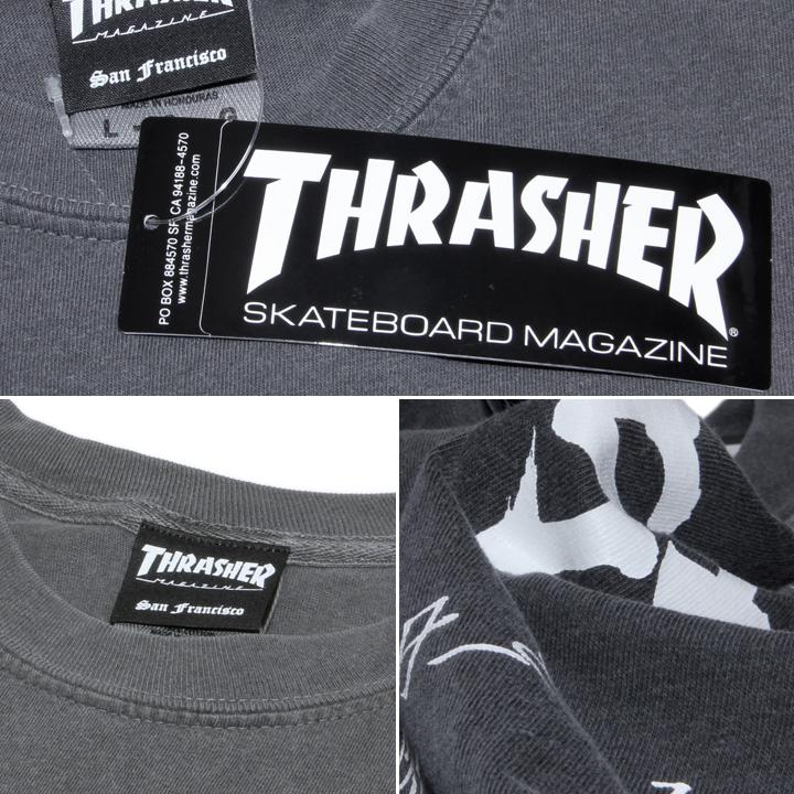 THRASHER Tシャツ メンズ ブランド レディース ストリート スケート サーフ サーフィン THRASHER SANSKRIT STYLE SS TEE TH91261GD｜3direct｜07