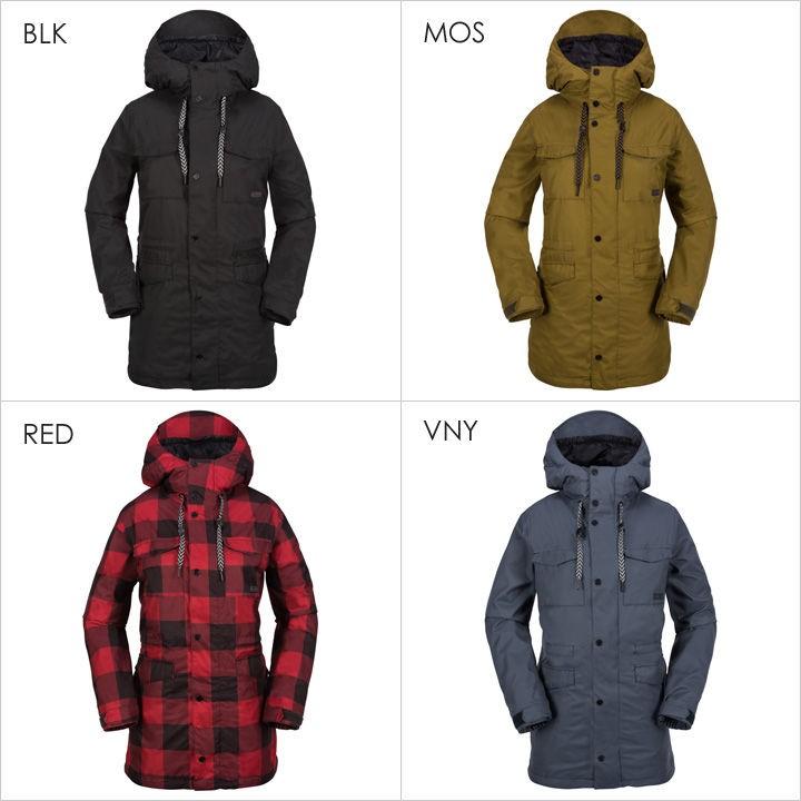 VOLCOM スノーウェア レディース TAYLOR JACKET 2017-2018 秋冬 H0651805 ブラック/モスグリーン/レッド/ネイビー XS/S/M/L/XL 