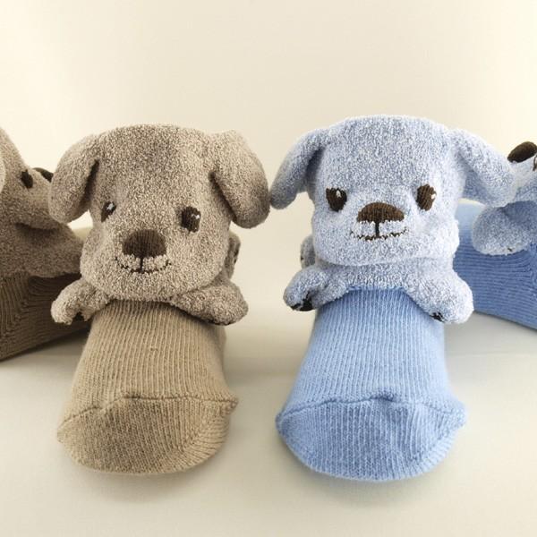 靴下 かわいい 手のひらサイズ ワンチャン 耳や足が飛び出た 立体 ソックス 子犬 3Dsocks |  | 01