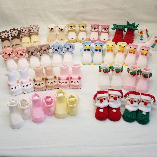 靴下 ベビー　ソックス 新生児　かわいい　ギフトセット　ご出産祝　赤ちゃん １歳のお誕生日 プレゼント　３Ｄ飛び出す　日本製 |  | 01