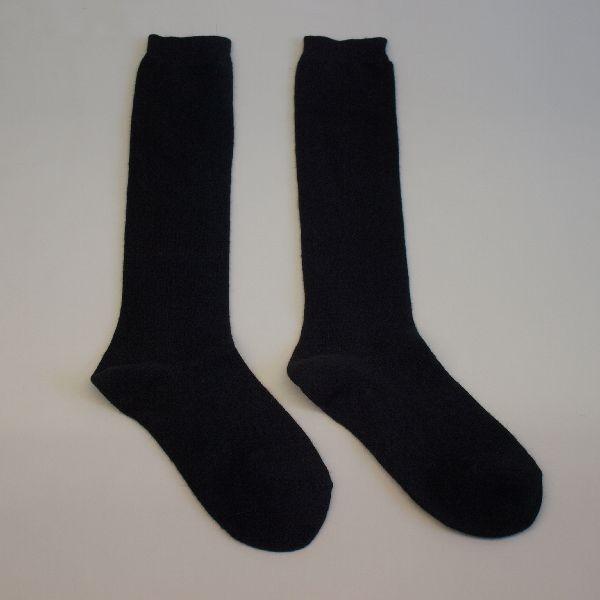 毛混レディース黒（ブラック）ハイソックス・2足組　日本製 |  | 01