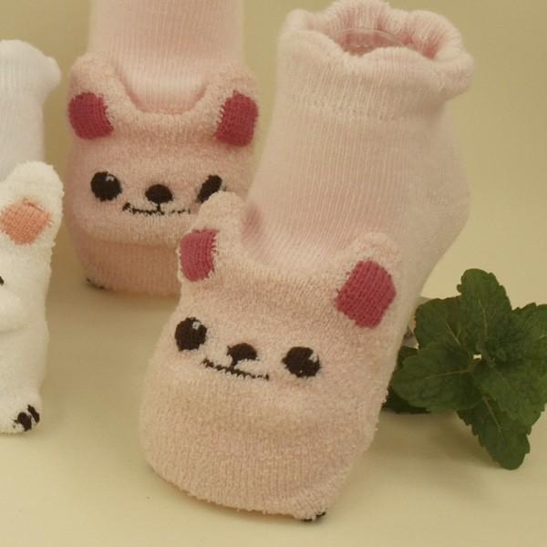 靴下 新生児 かわいい うさぎ ベビー ソックス ギフト プレゼント 動物 滑り止め 立体靴下 出産祝 女の子 送料無料 日本製 3D socks mintbaby オリジナル |  | 01