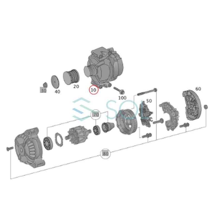 マグ オルタネーター ダイナモ W204 W207 W212 R172 ベンツ車用 C180 C200 C250 E250 SLK200 0009063000 000906300080 コア返却不要