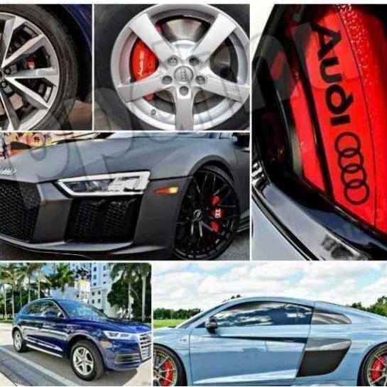 ◆ Audi エンブレム 耐熱デカール ステッカー ◆ ドレスアップ ブレーキキャリパー / カバー カスタム アウディ A Q TT S R フロント リア｜3gastu-store｜02
