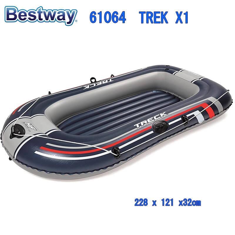 Bestway 61064 TREK X1 ベストウェイ ２人用 ボート トレックX1 エアーボート ビーチグッズ 水遊び用品 プール用 海水浴 海 湖 川 乗り物 波乗り｜3love