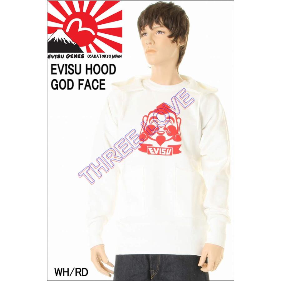 EVISU JEANS HOOD GOD FACE MARK SWEAT SHIRTS エヴィスジーンズ 
