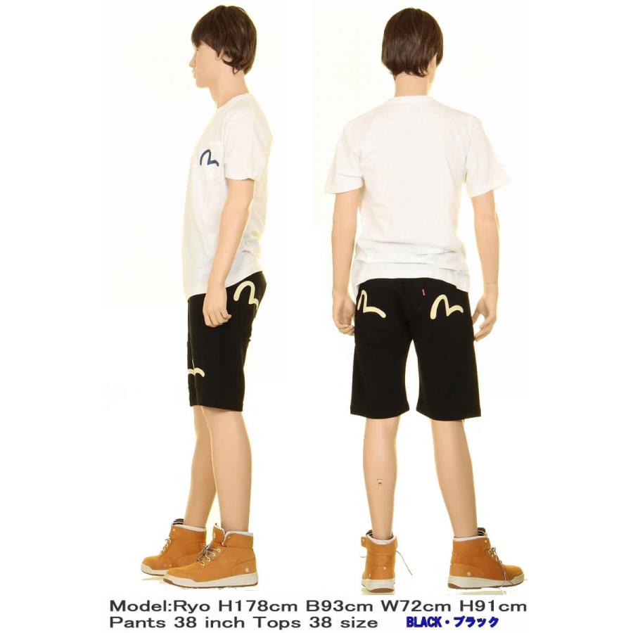 EVISU JEANS FRONT KAMOME MARK SWEAT HARF PANTS エヴィスジーンズ 