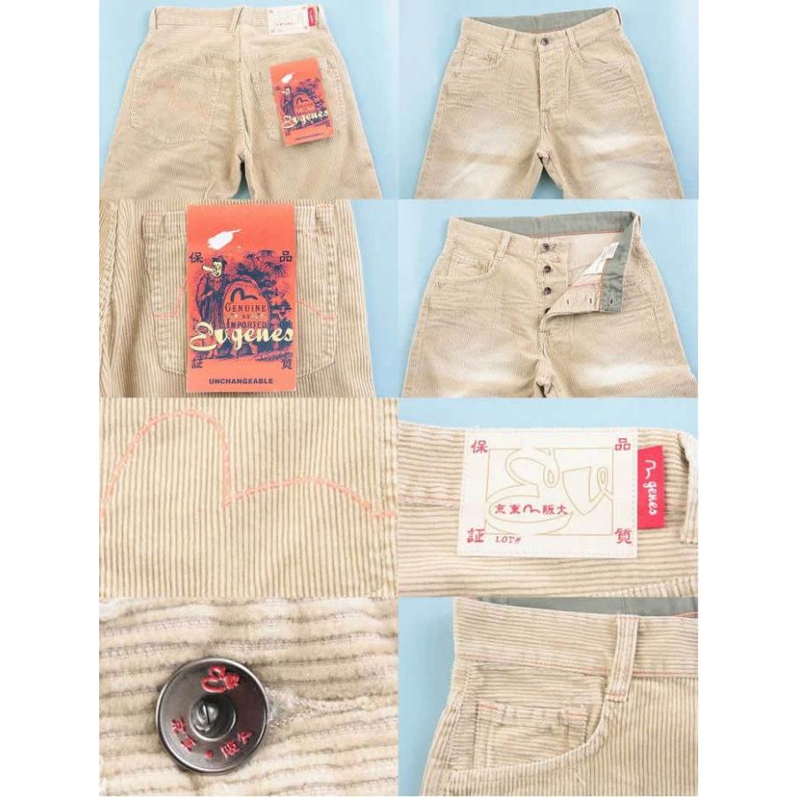 EVISU JEANS Italy ev jeans コーデュロイ ジーンズ 28〜31in（限定商品ステッチマーク）エヴィス ジーンズ