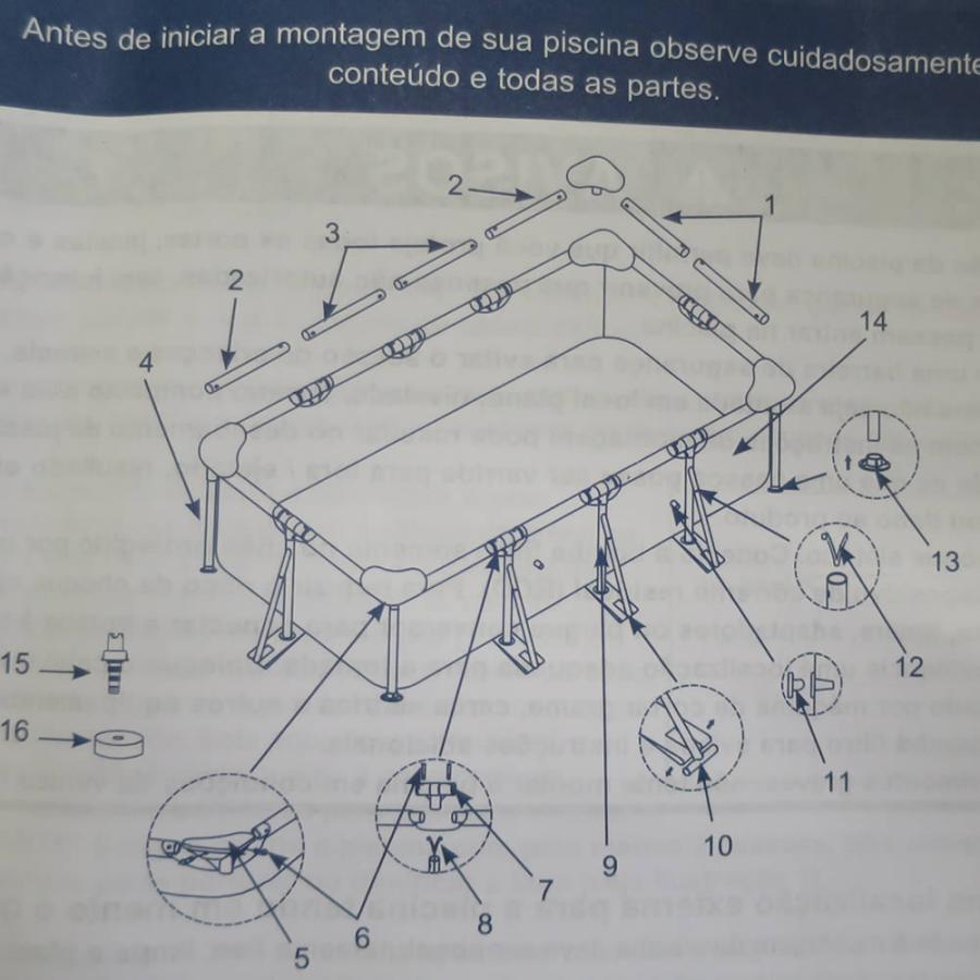 INTEX 10576 PARTES ITEM 13 TAMPA インテックス プール パーツ 13 部品 Frame Pool レクタングラ